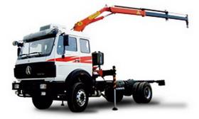 beiben truck mounted crane