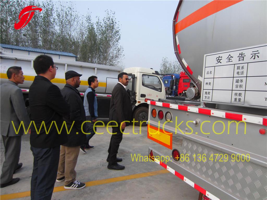 Saudi Arabia customer visiting our company about purchasing fuel tanker semitrailer