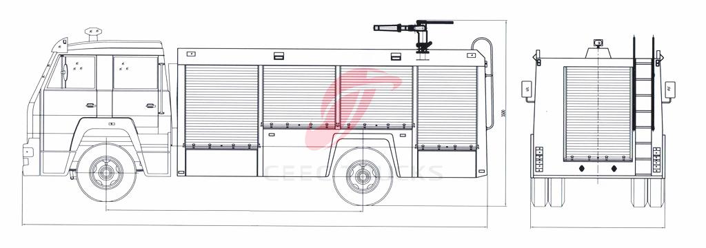 ceec FAW firefighting truck drawing