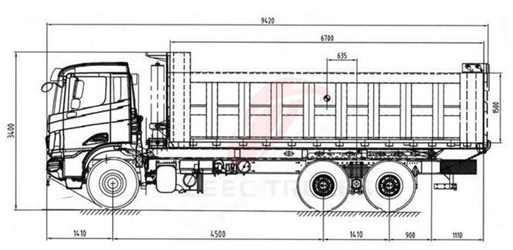 beiben 2642 tipper trucks drawing advantages