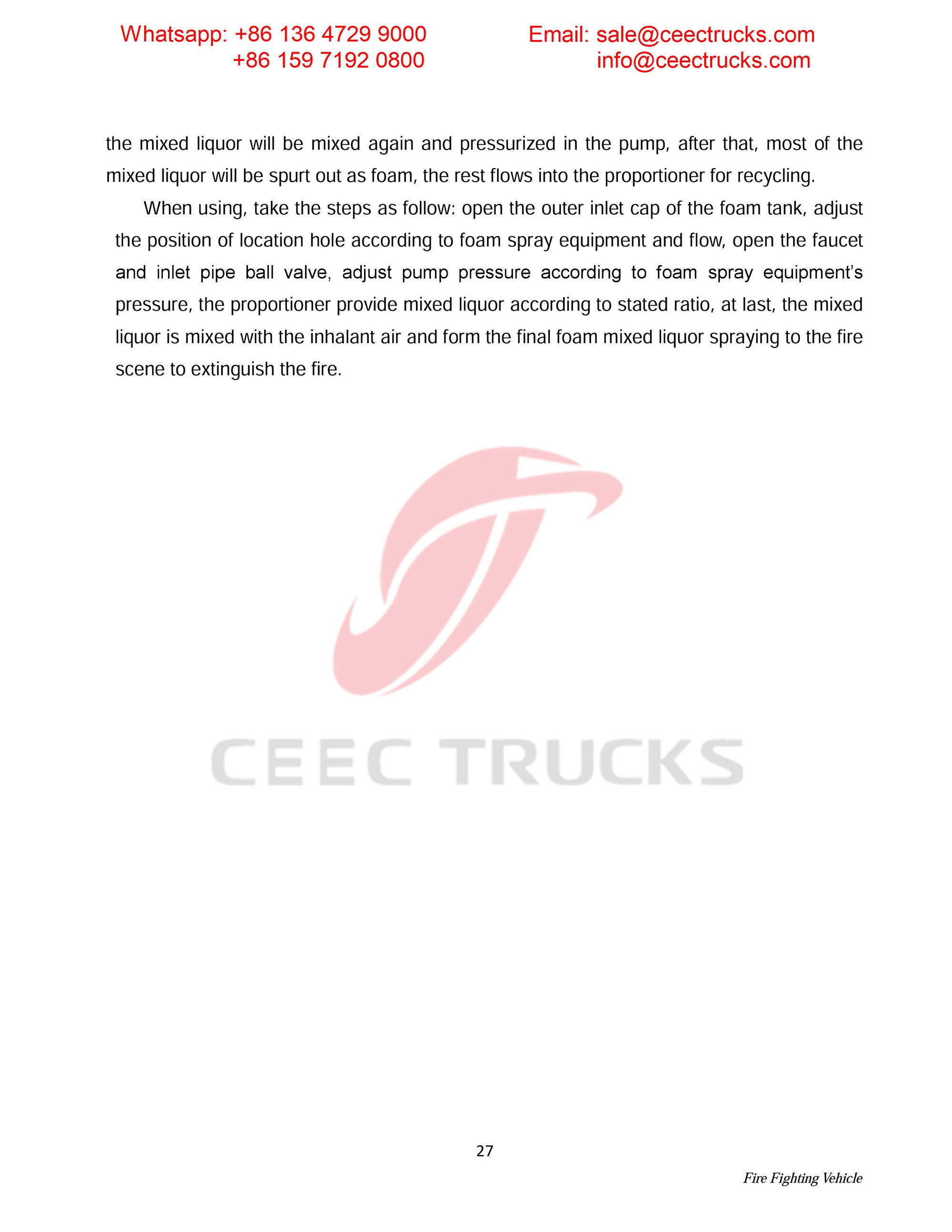 Syria ISUZU foam & water fire truck Syria ISUZU foam & water fire truck