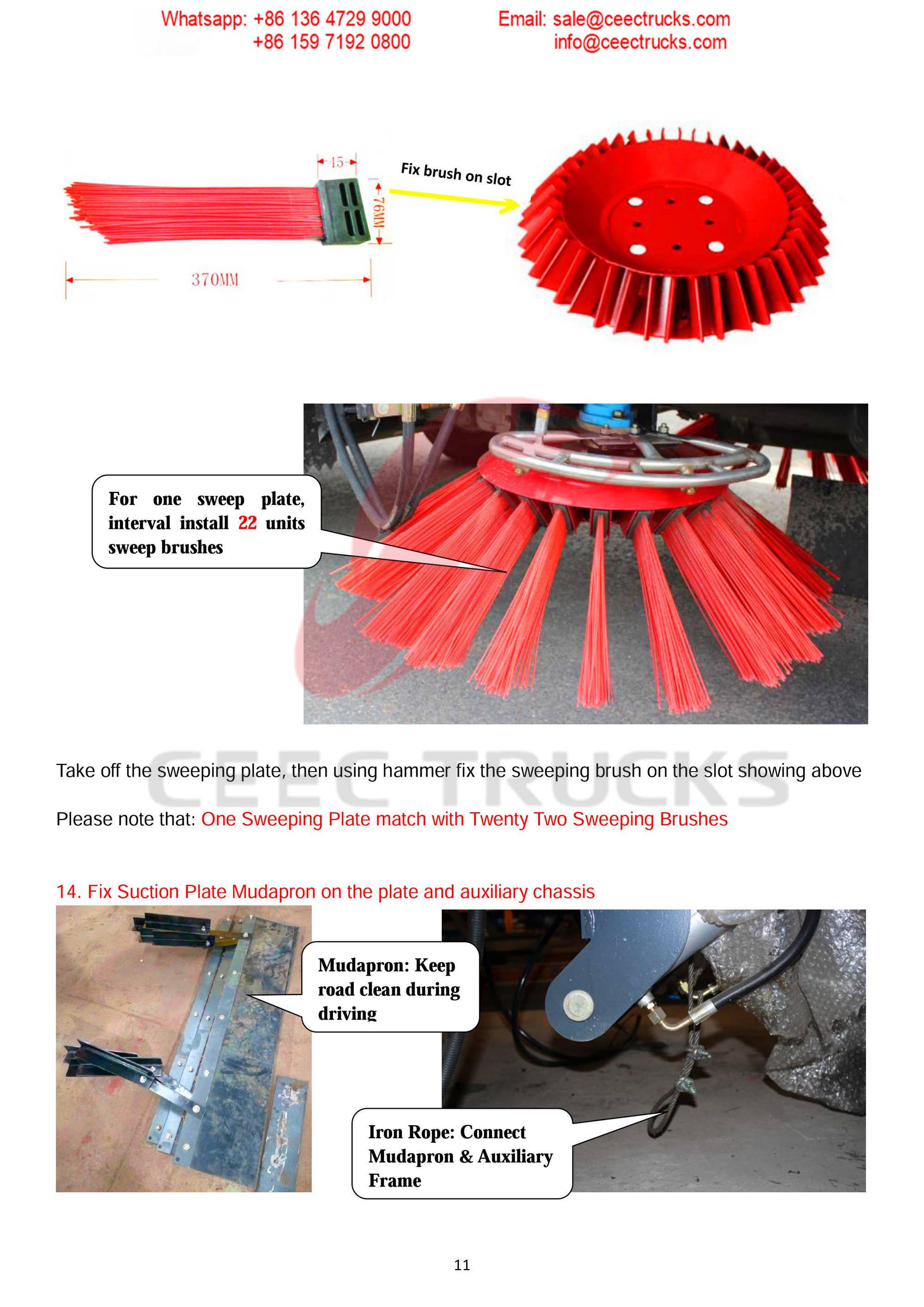 How to install road sweeper superstructure