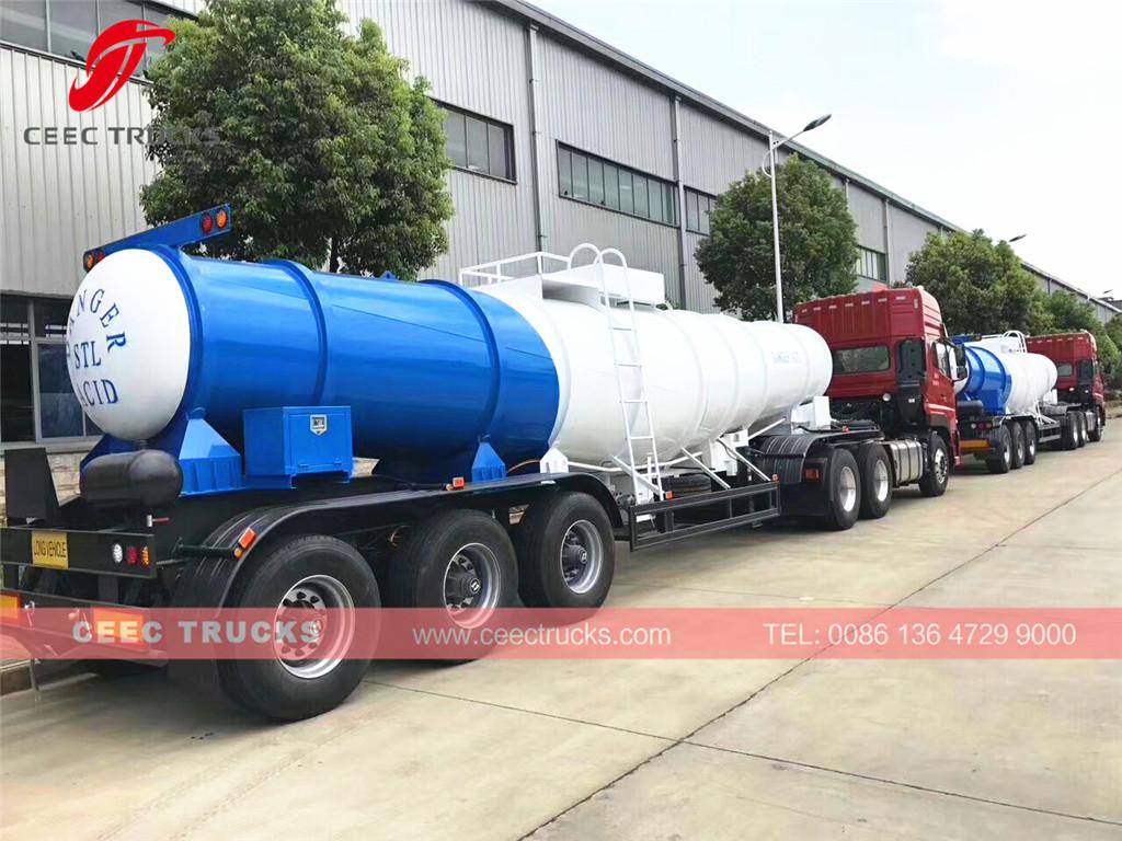 Algeria customer buy 10units ACID delivery semitrailer