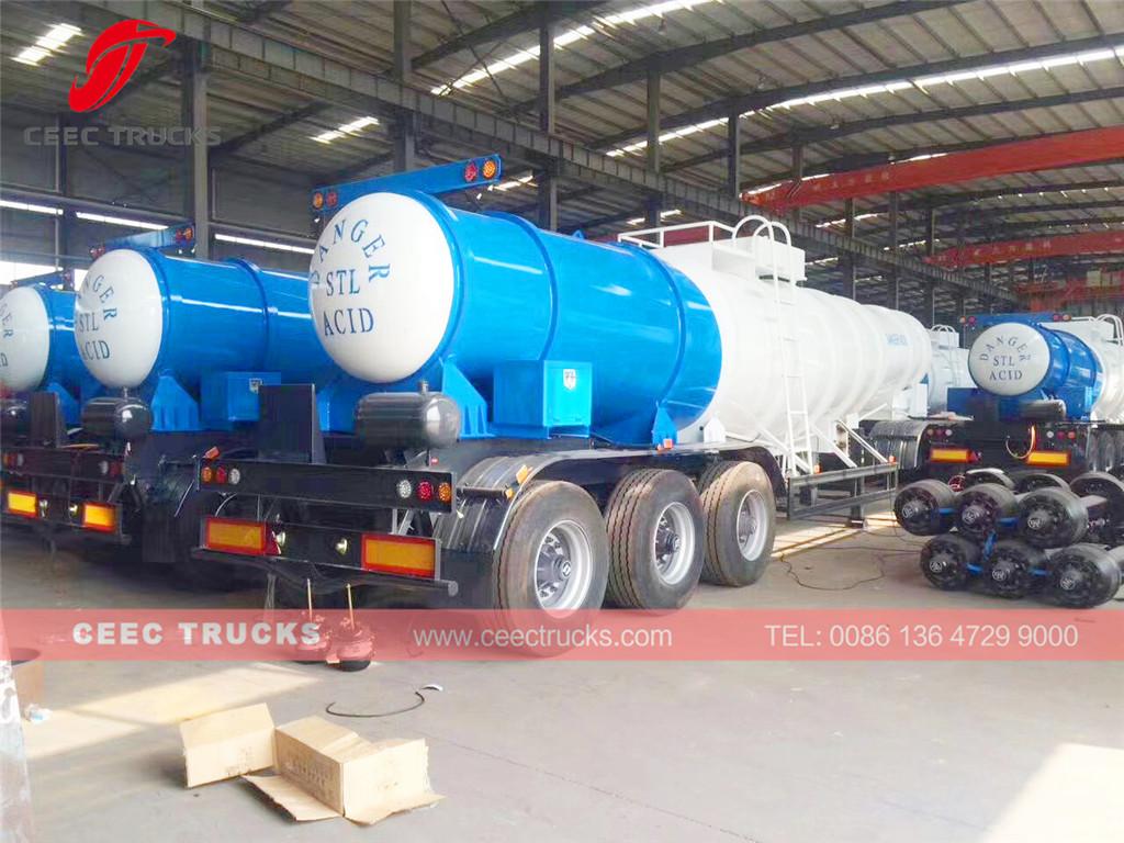 Algeria customer buy 10units ACID delivery semitrailer