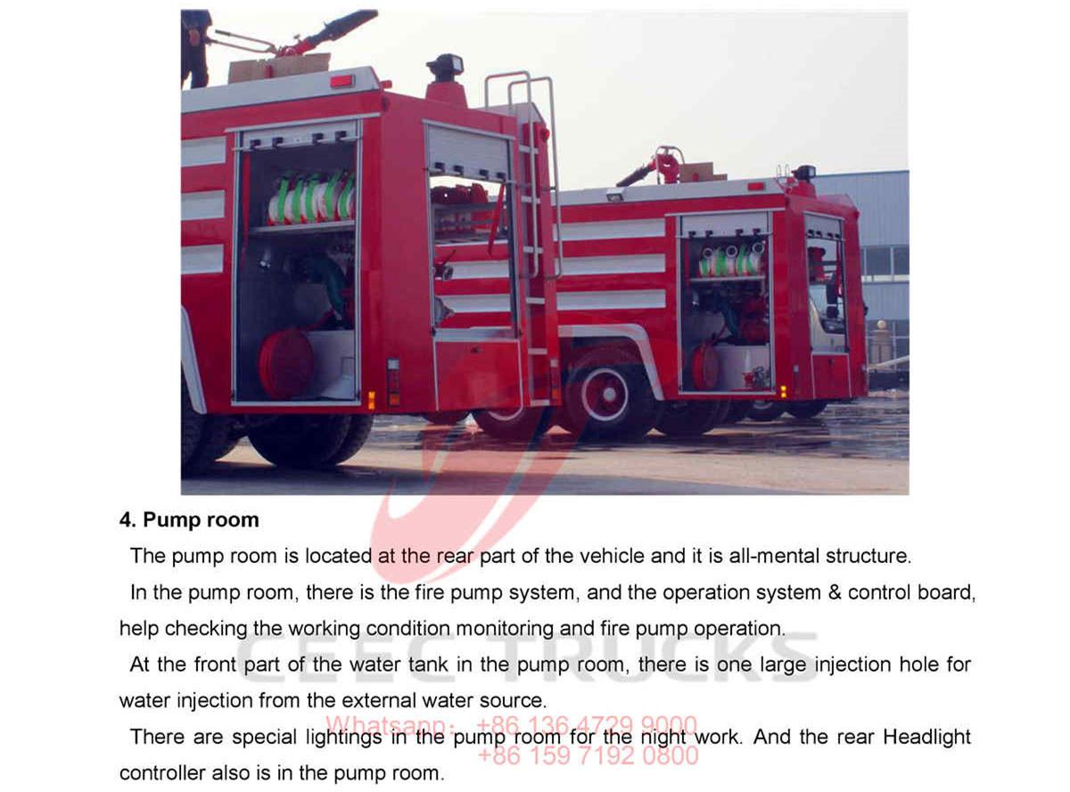 Syria--ISUZU FVZ 10CBM Water & Powder & Foam fire fighting truck