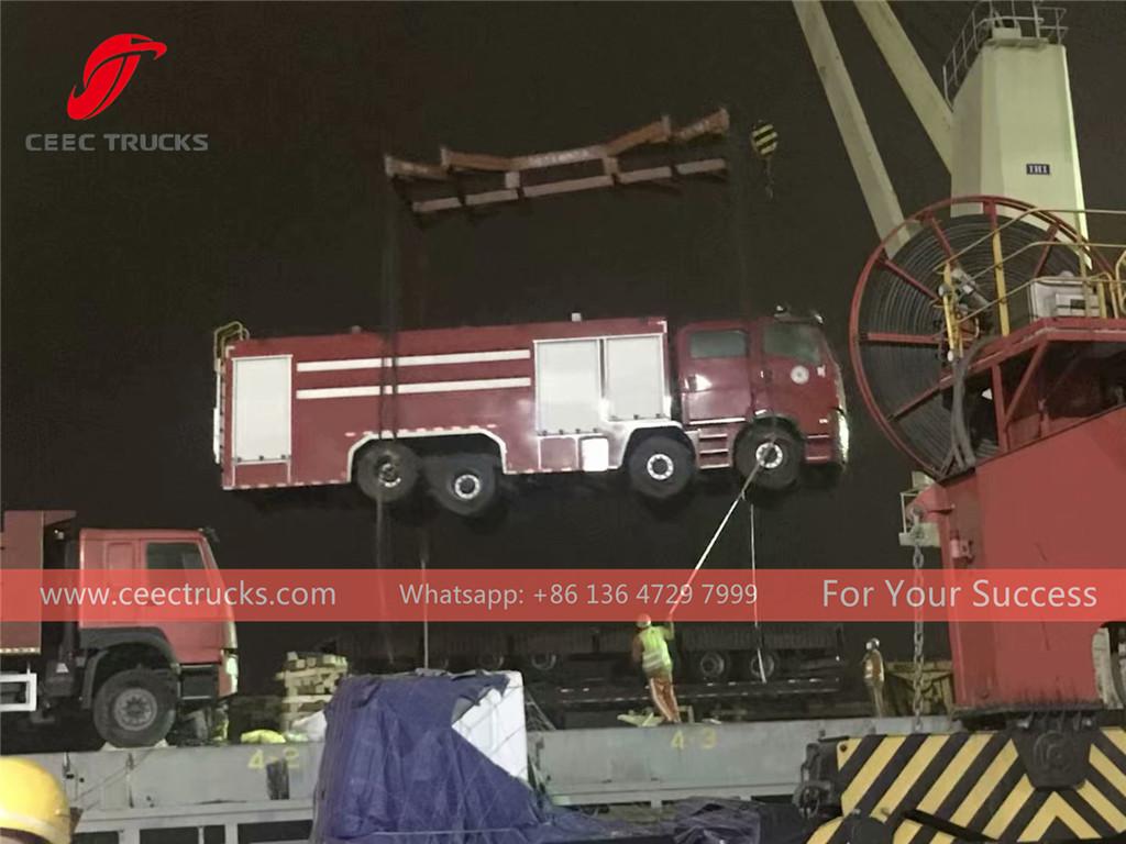 ISUZU Fire Truck loading on board