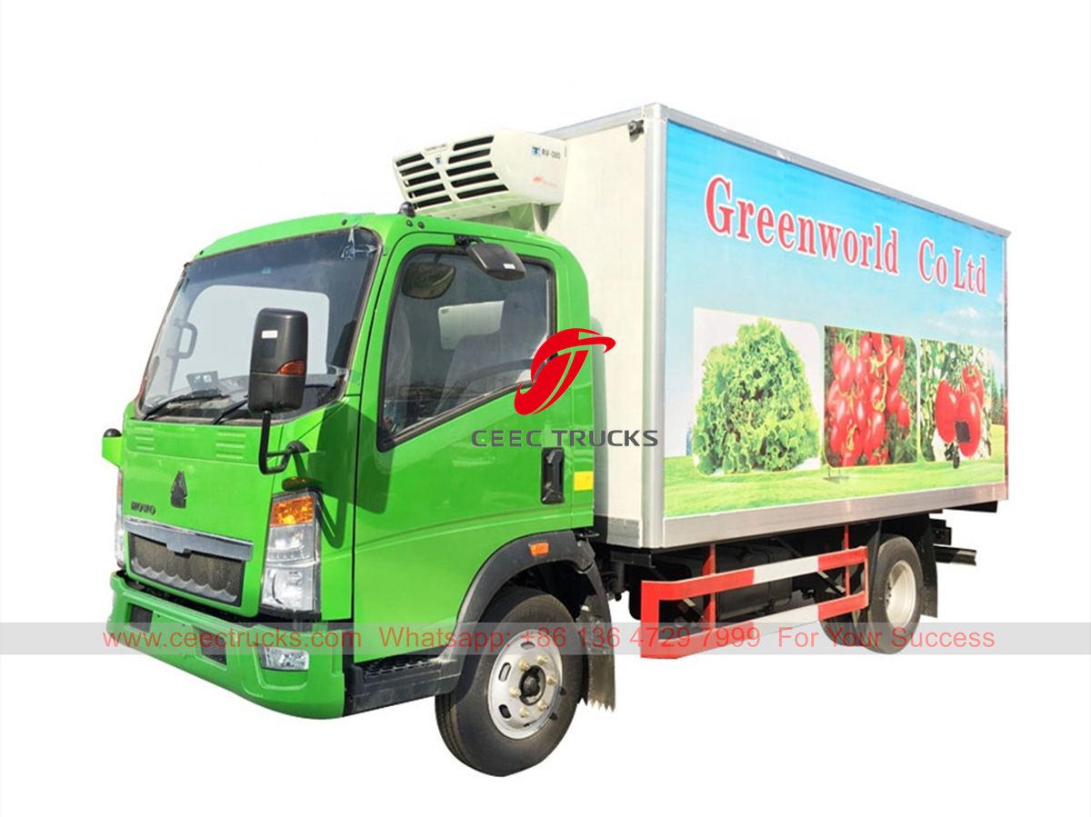 HOWO RHD 5 ton chiller lorry