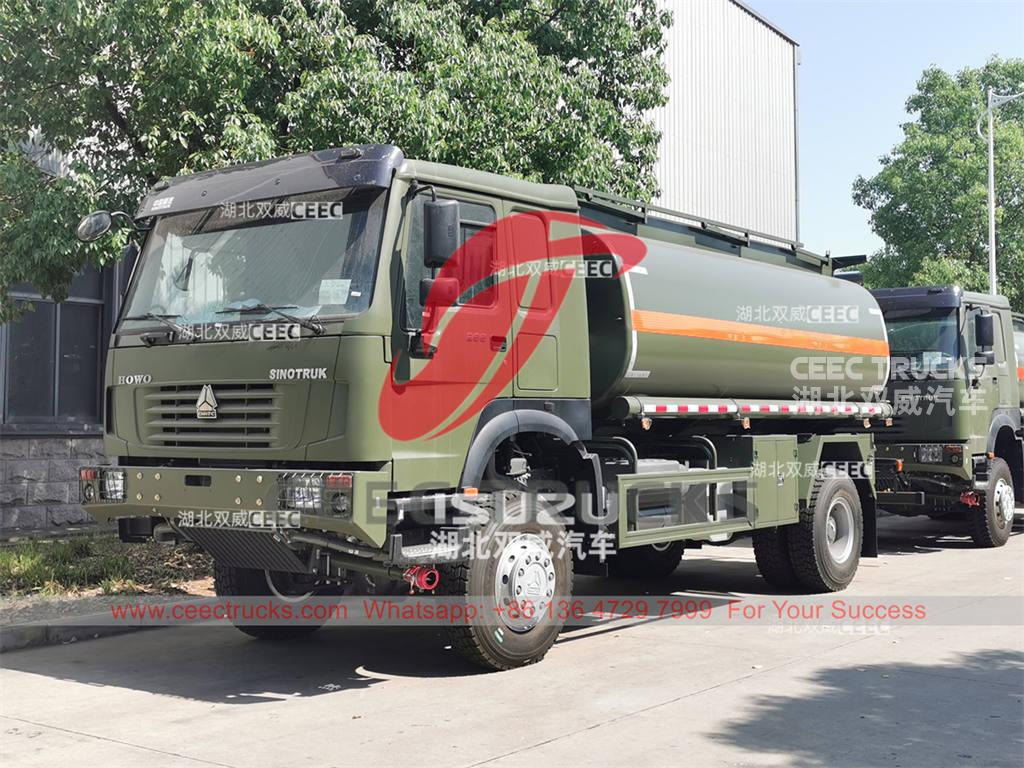 High quality HOWO 4Ã—4 8000 liters fuel truck for sale