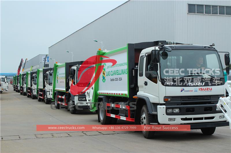 isuzu garbage compactor truck