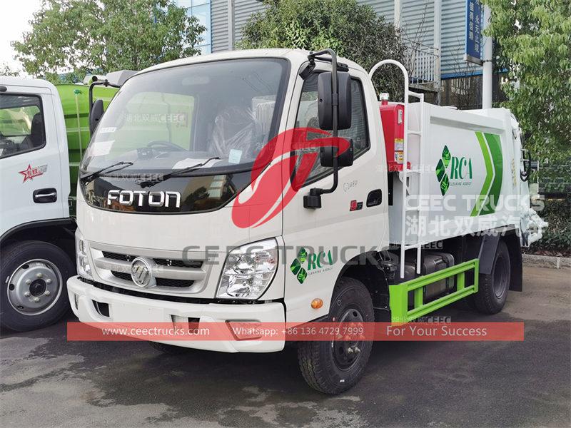 FOTON 4Ã—2 RHD 3CBM rear loading garbage truck