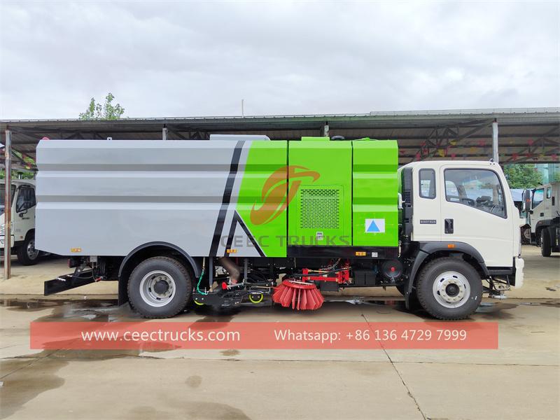 Howo RHD 10cbm street road sweeping truck