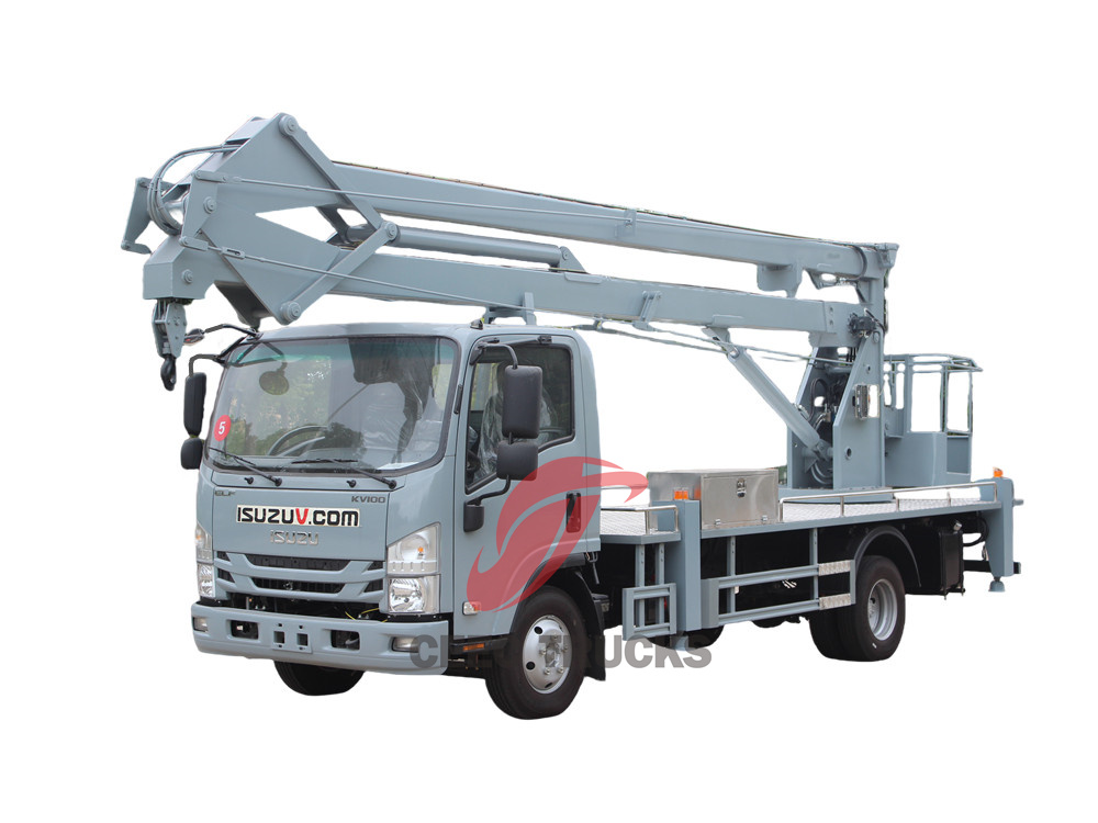 Isuzu KV100 knuckle boom aerial platform truck