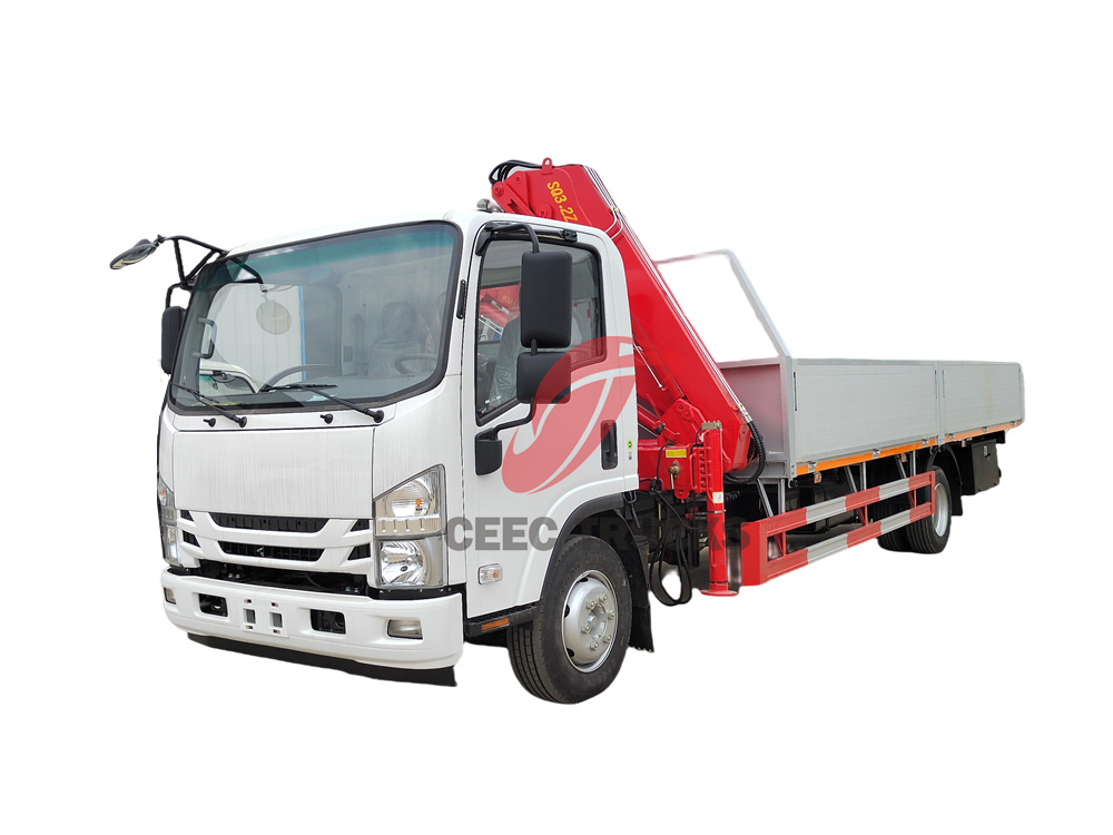 Philippines ISUZU 700P knuckle boom truck crane