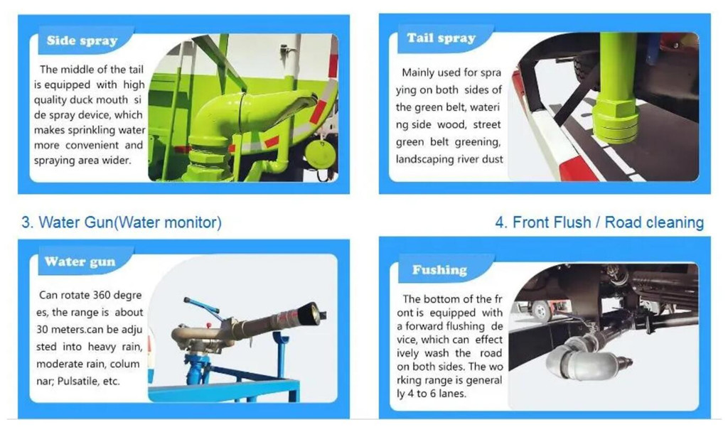 Beiben 1929 water tanker truck 8000L capacity