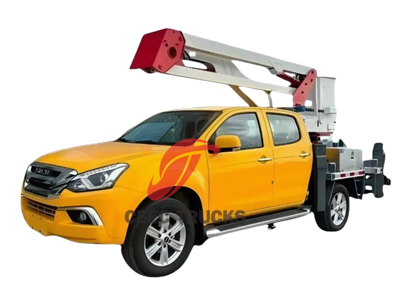 Isuzu 4x4 pick-up with aerial platform