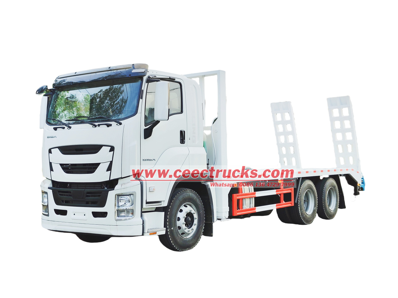 Isuzu Giga 20ton Flatbed Excavator transport Carrier Truck