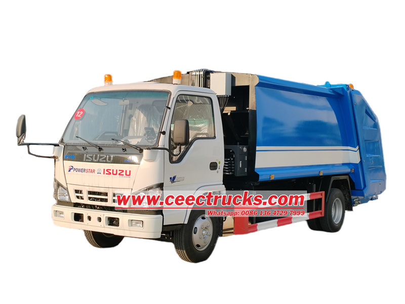 Isuzu 8 cbm split rear loader garbage truck