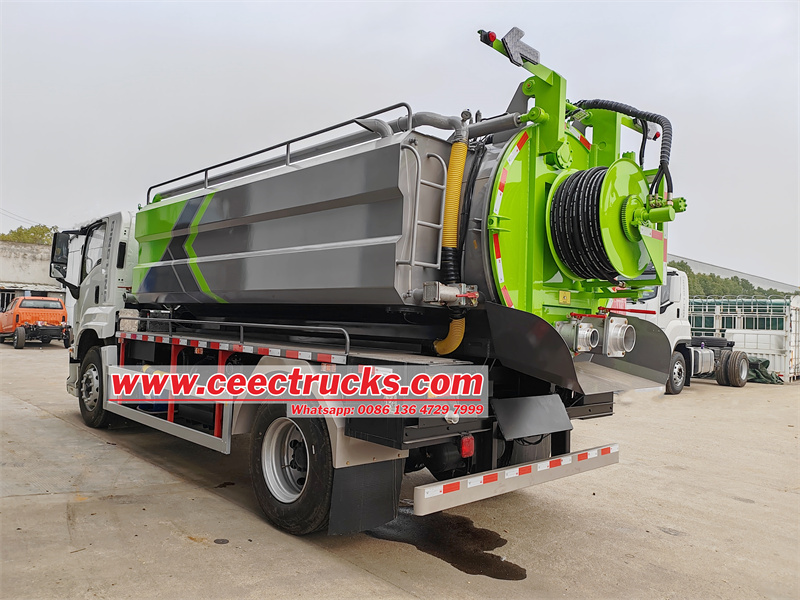 Isuzu 10 cbm combined sewer cleaning truck