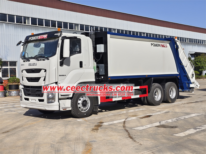 ISUZU rear end loader waste compactor truck