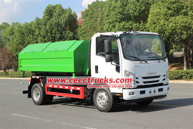 Isuzu garbage hook lift truck