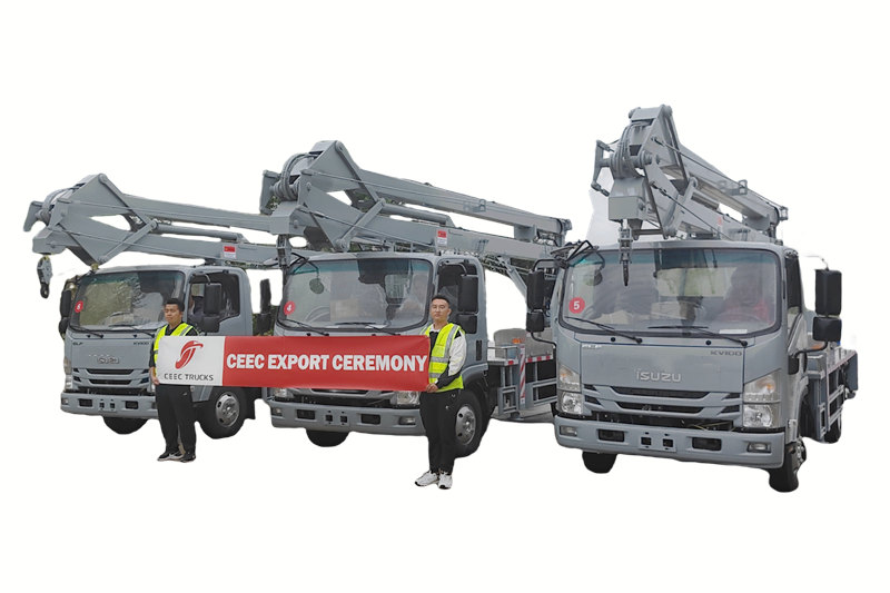 Isuzu aerial platform truck