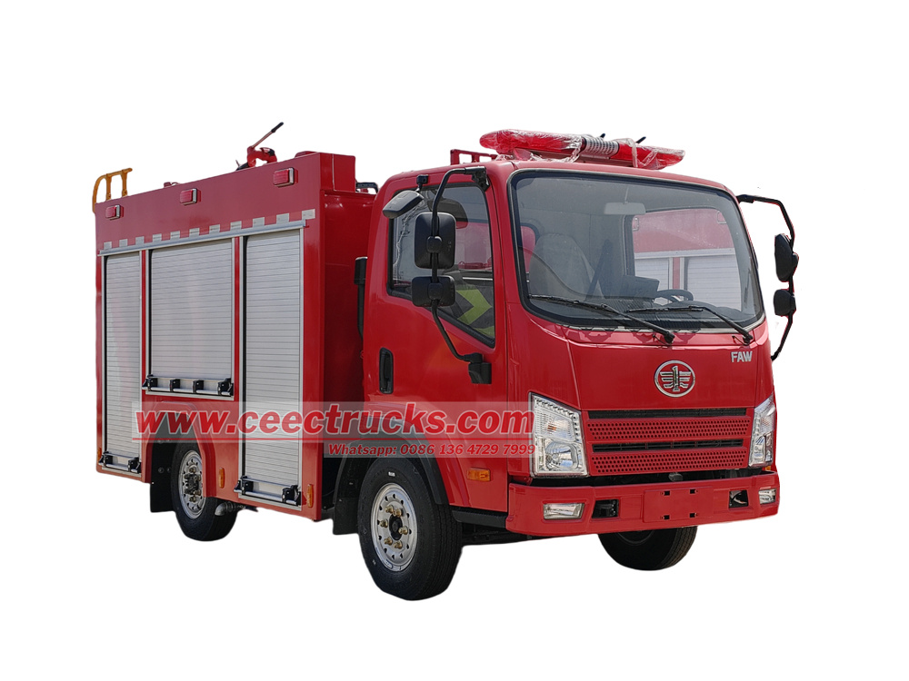 FAW 3,000 liters industrial fire pumper FAW 3,000 liters industrial fire pumper