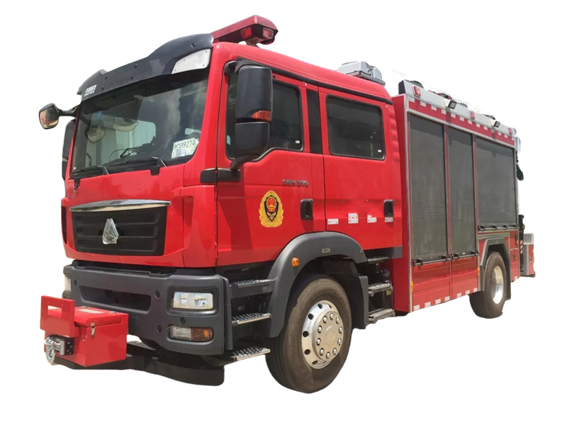 Howo 4x2 emergency lighting fire truck