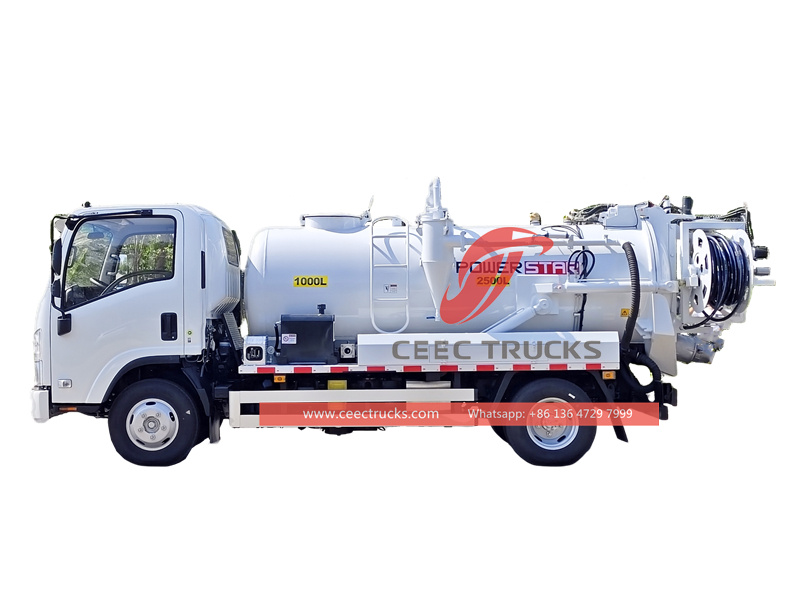 Isuzu NPR septic tanker truck