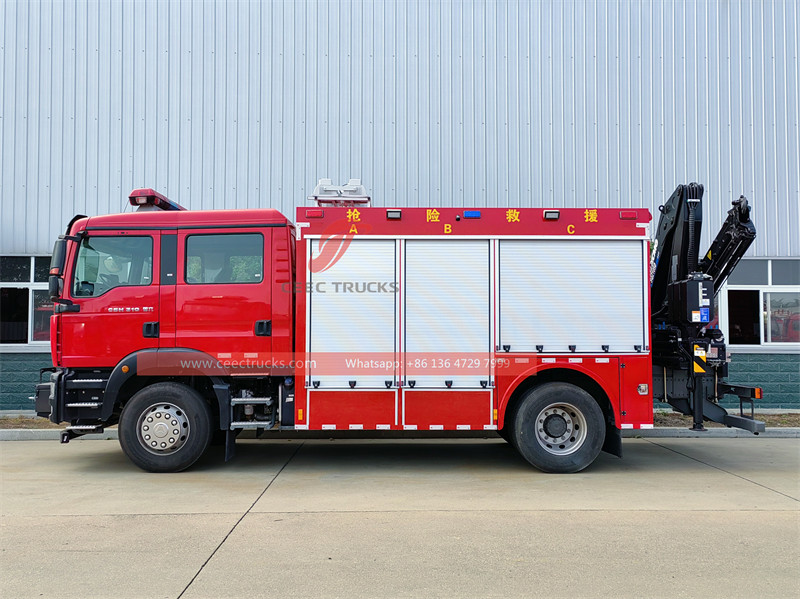 Howo 4x2 fire rescue truck
