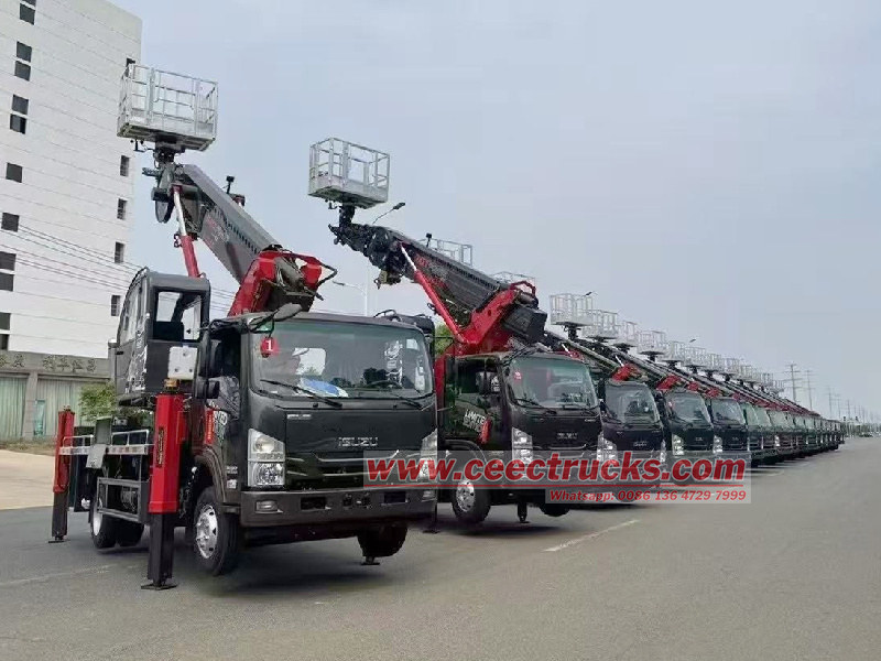 20 units ISUZU aerial platform truck for Ethiopia