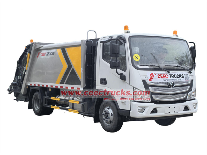 FOTON 10cbm rear loader compressed garbage truck