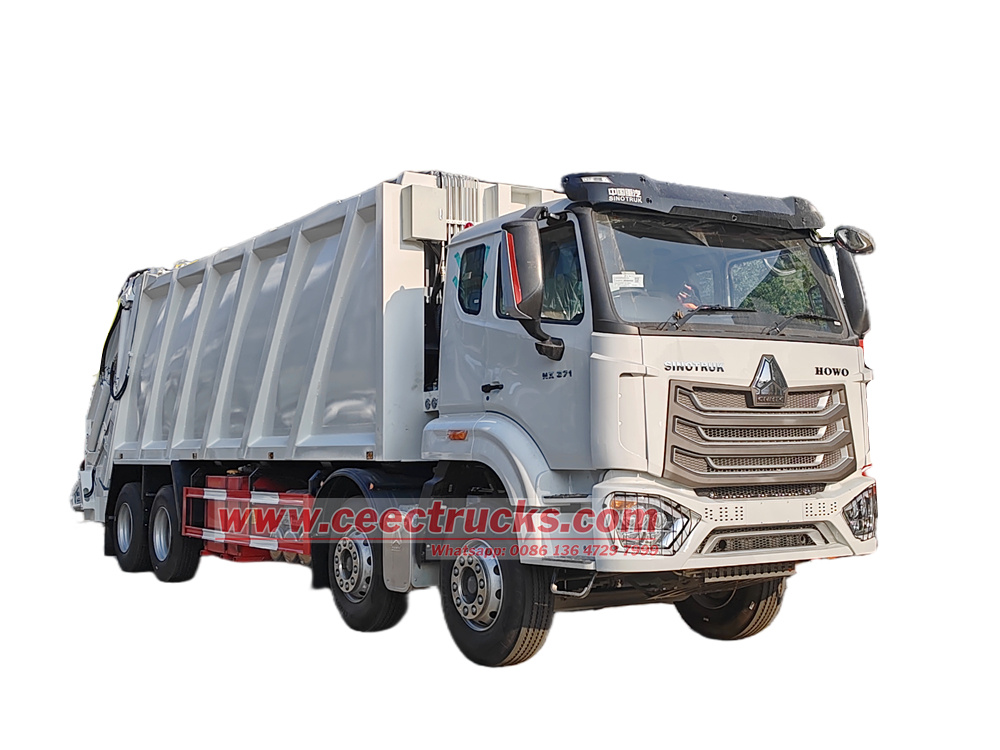  HOWO 35 CBM back loading garbage truck 