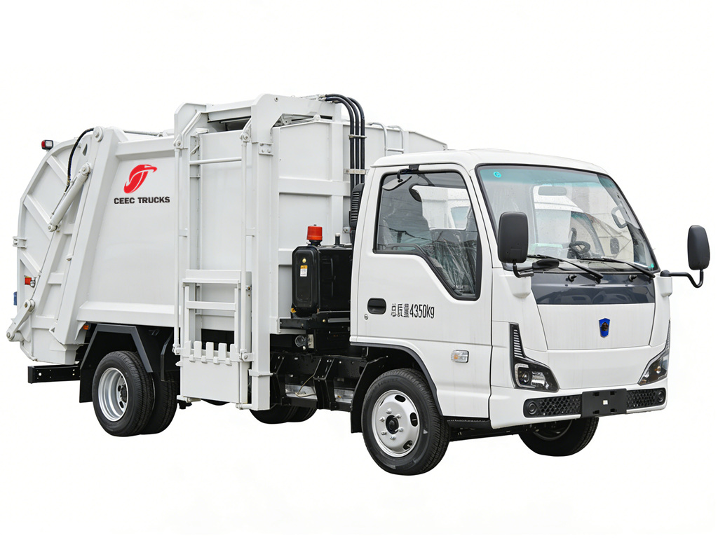 ISUZU mini EV 3CBM refuse compactor truck