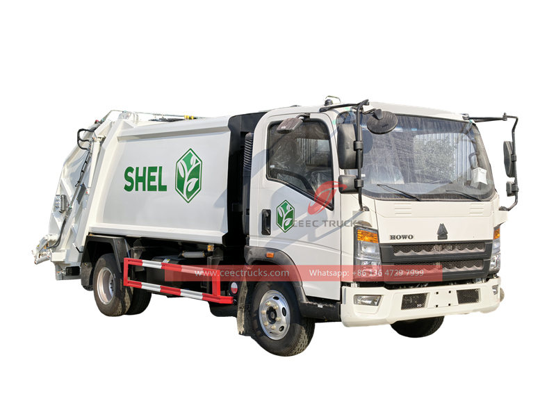 Howo 6cbm garbage compactor truck
