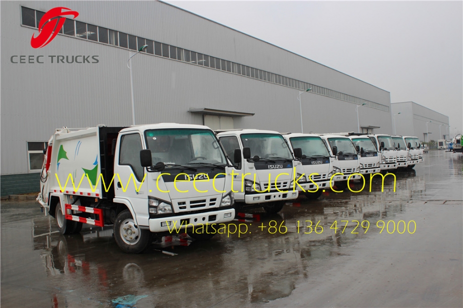 china best 5 CBM trash compactor trucks