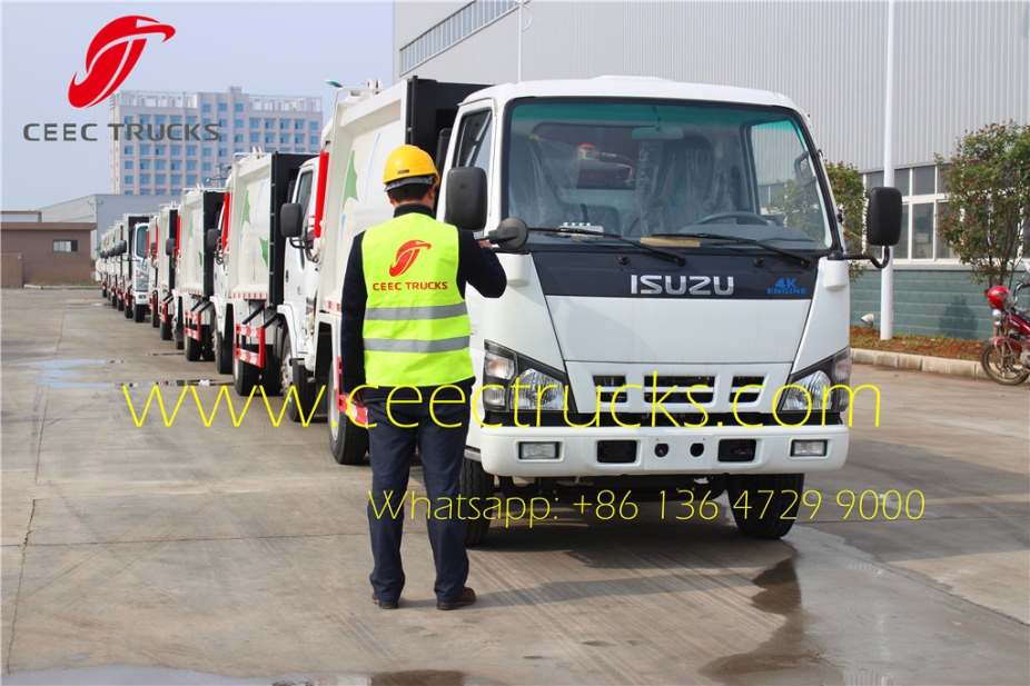 china best 5 CBM trash compactor trucks