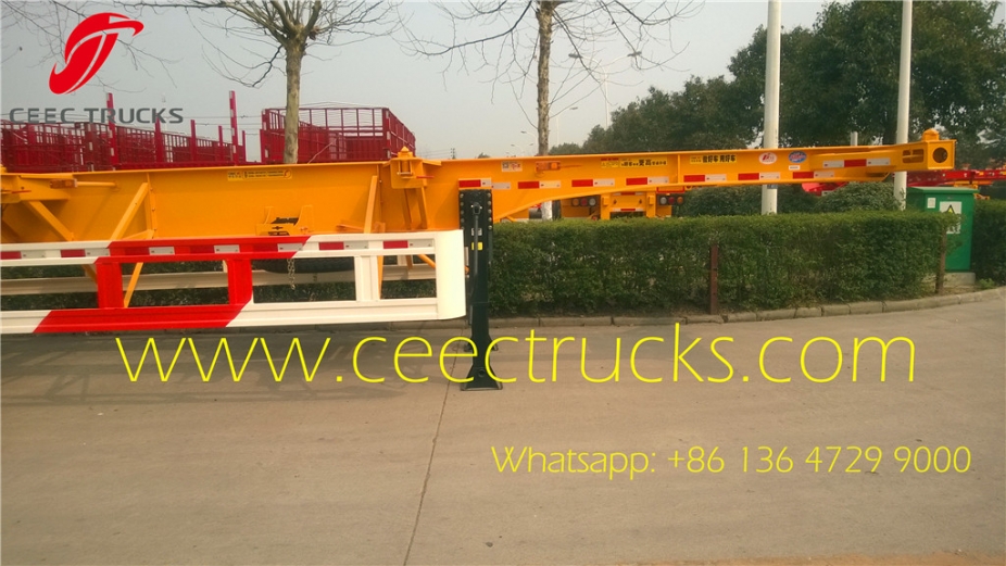 2 axle bogie suspension skeleton trailer 50T