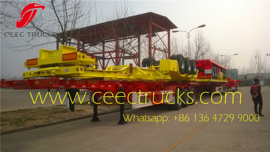 70T Bogie suspension trailer hot sale in Africa countries