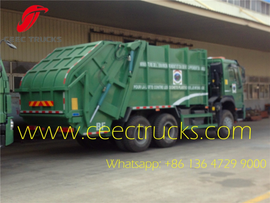 90km/h Max speed howo 336HP china garbage truck capacity 10wheel garbage truck