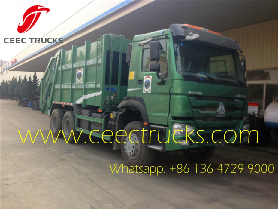 90km/h Max speed howo 336HP china garbage truck capacity 10wheel garbage truck