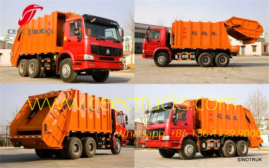 Howo garbage compactor truck compress garbage truck waste compactor truck 18 cbm