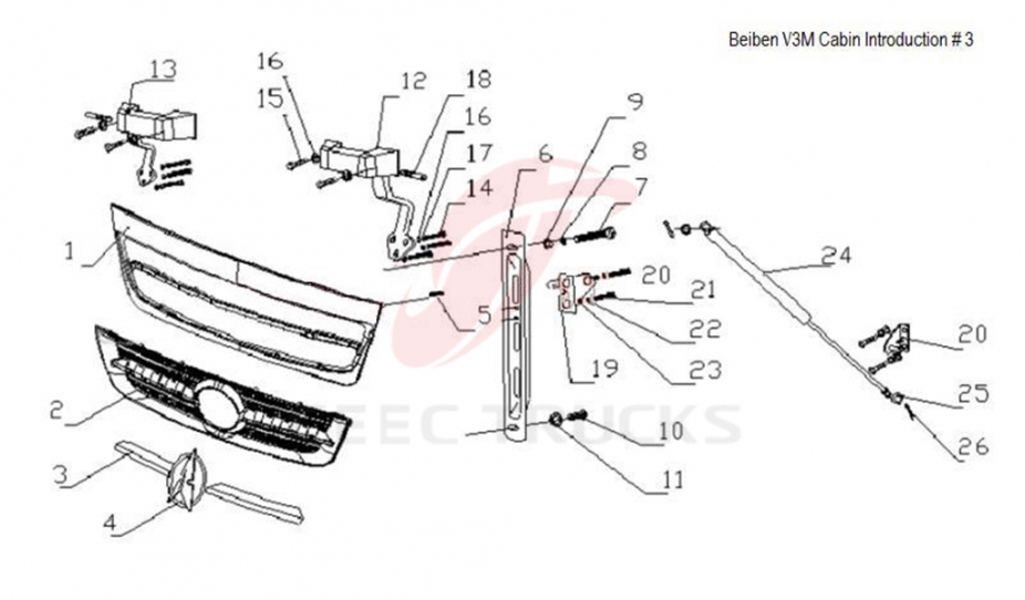 North benz beiben V3 Driver's cabin wholesale