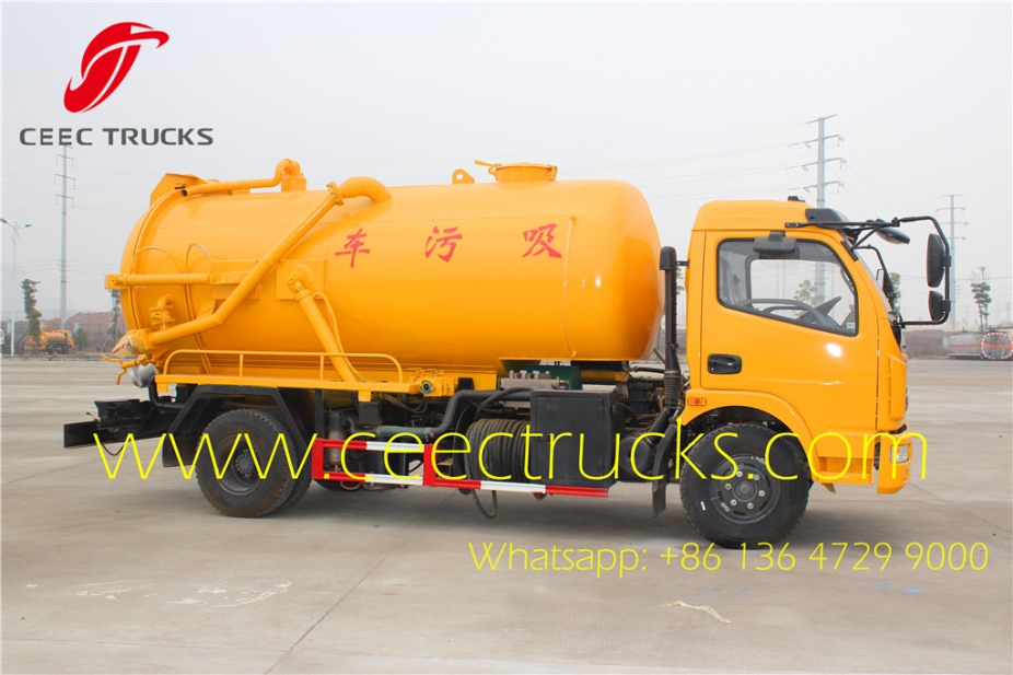 Dongfeng 6000liters vacuum suction tanker truck supplier