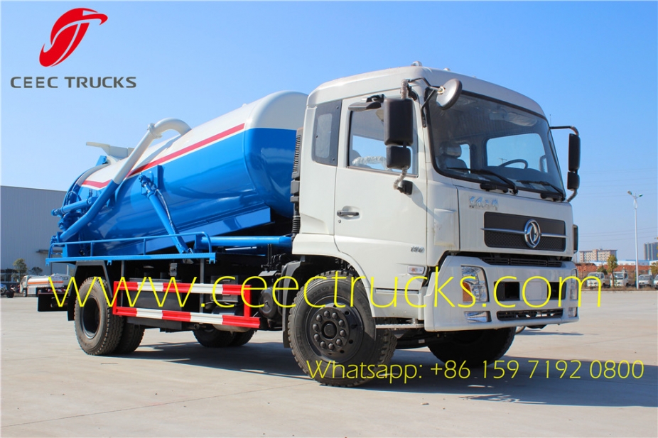 Dongfeng top design 9CBM vacuum suction tanker truck