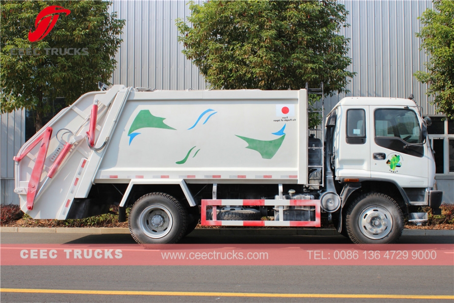 Japan technology 12 CBM garbage compactor truck