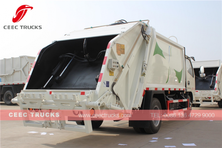 TOP design Dongfeng 5CBM garbage compactor vehicle