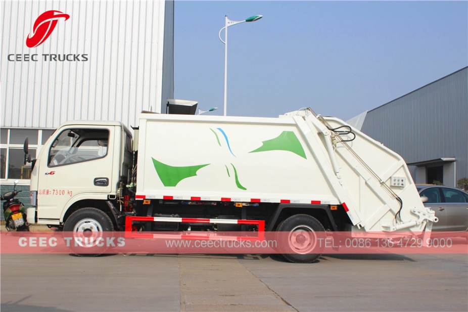 TOP design Dongfeng 5CBM garbage compactor vehicle