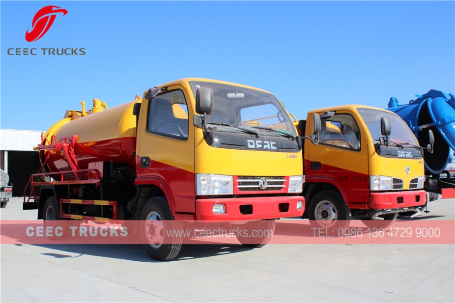 Camion con pompa di aspirazione settica Dongfeng da 4.000 litri