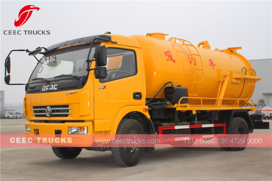 6CBM sewage suction tank truck