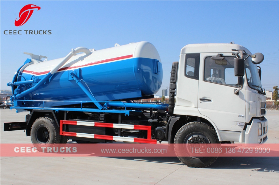 Camion per fognature sottovuoto Dongfeng da 10.000 litri